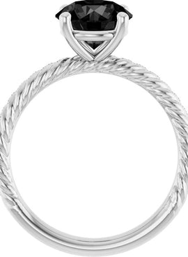 14K White Gold Lab-Grown Ruby Ring