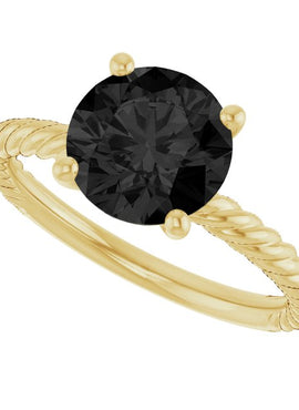 14K White Gold Lab-Grown Ruby Ring