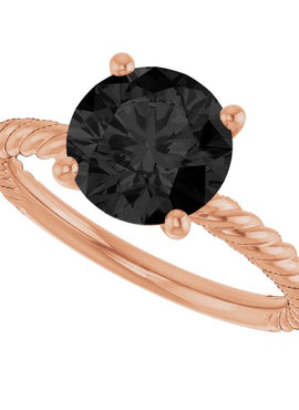 14K White Gold Lab-Grown Ruby Ring