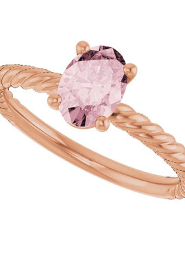 14K White Gold Lab-Grown Ruby Ring
