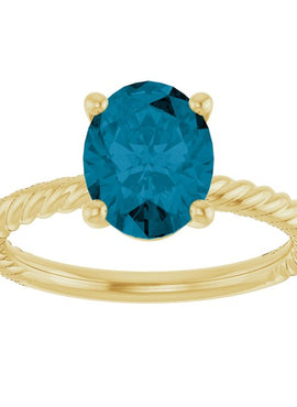 14K White Gold Lab-Grown Ruby Ring