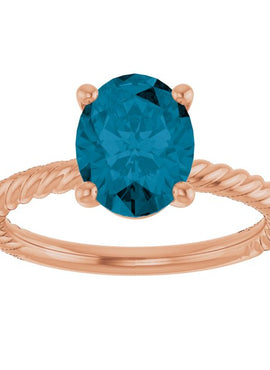 14K White Gold Lab-Grown Ruby Ring