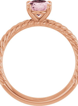 14K White Gold Lab-Grown Ruby Ring