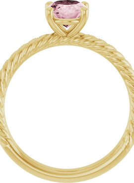 14K White Gold Lab-Grown Ruby Ring