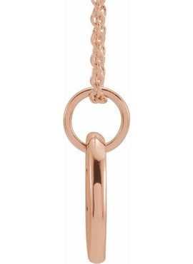14K Yellow Gold Engravable Pear 16-18