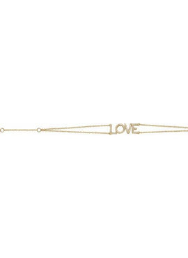 14K Yellow Gold 1/4 CTW Natural Diamond Love 5-7