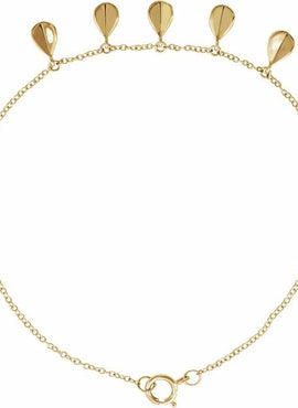 14K Yellow Gold Geometric 5-Station 7