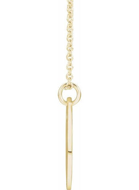 14K White Gold Pierced Cross Disc Pendant