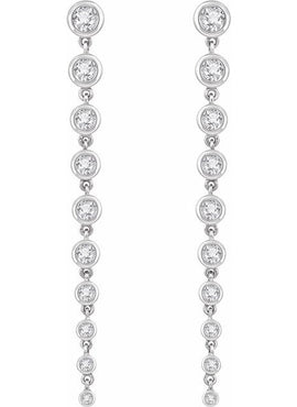14K Yellow Gold 1 3/4 CTW Lab-Grown Diamond Earrings