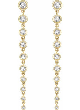14K Yellow Gold 1 3/4 CTW Lab-Grown Diamond Earrings