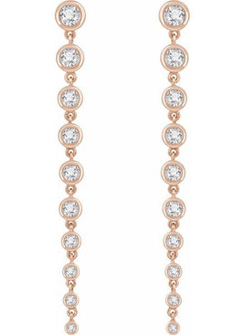 14K Yellow Gold 1 3/4 CTW Lab-Grown Diamond Earrings