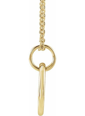 14K Yellow Gold Engravable .005 CT Natural Diamond 16-18