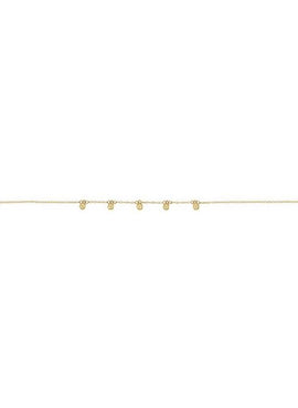 14K Yellow Gold Beaded 5-Station 7