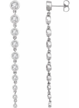 14K Yellow Gold 1 3/4 CTW Lab-Grown Diamond Earrings
