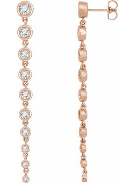 14K Yellow Gold 1 3/4 CTW Lab-Grown Diamond Earrings