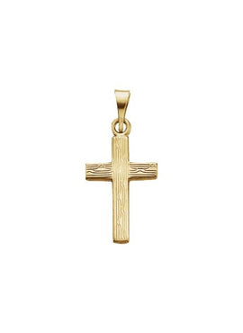 14K Yellow Gold 22x13 mm Cross Pendant