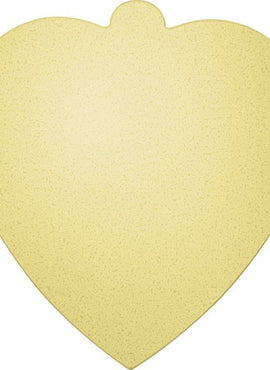 14K Yellow Gold 15 Gauge Heart Stamping without Eyelet