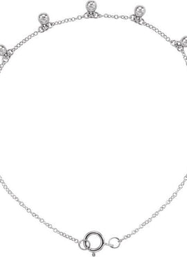 14K Yellow Gold Beaded 5-Station 7