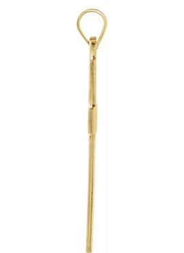 14K Yellow Gold 24x15 mm Cross Pendant