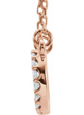 14K White Gold 1/6 CTW Natural Diamond Infinity 17
