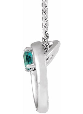 14K White Gold 1/10 CT Natural Diamond Circle 16-18