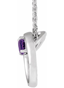 14K White Gold 1/10 CT Natural Diamond Circle 16-18
