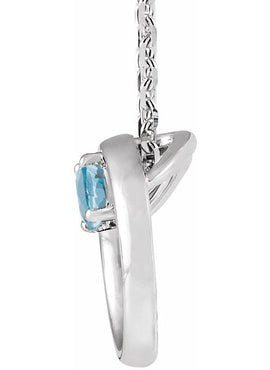 14K White Gold 1/10 CT Natural Diamond Circle 16-18
