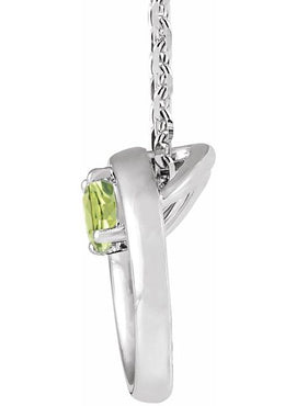 14K White Gold 1/10 CT Natural Diamond Circle 16-18