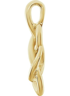 14K Yellow Gold Teardrop Knot Pendant