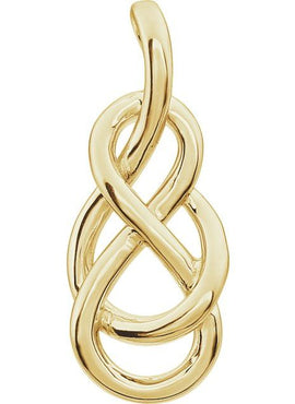 14K Yellow Gold Teardrop Knot Pendant