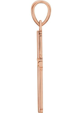 14K Rose Gold Cross Pendant