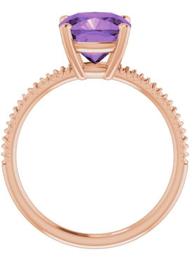 14K Yellow Gold Natural Sky Blue Topaz Ring