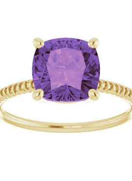14K Yellow Gold Natural Sky Blue Topaz Ring