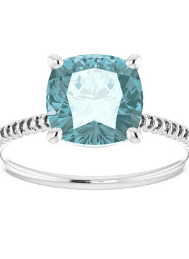 14K Yellow Gold Natural Sky Blue Topaz Ring