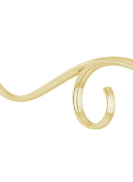14K Yellow Gold Freeform Bar 16