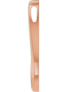 14K White Gold Freeform Pendant