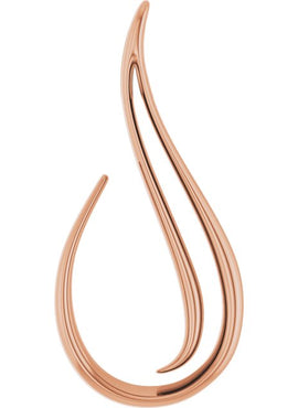 14K White Gold Freeform Pendant