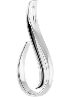 14K White Gold Freeform Pendant