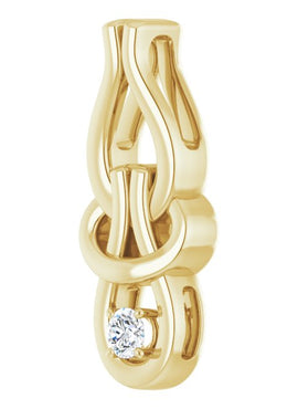 14K Yellow Gold 1/10 CTW Natural Diamond Pendant