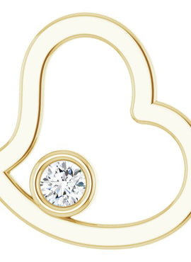14K Yellow Gold 1/10 CTW Natural Diamond Pendant