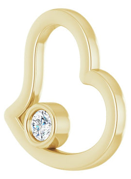 14K Yellow Gold 1/10 CTW Natural Diamond Pendant