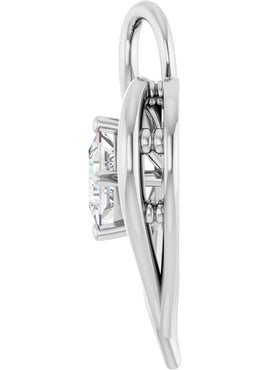 14K White Gold 3/8 CTW Natural Diamond Pendant