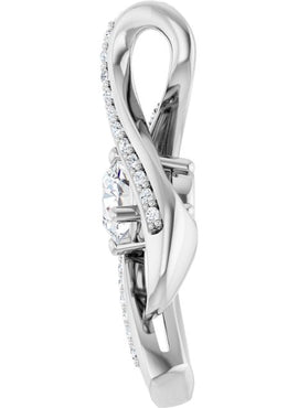 14K White Gold 1/3 CTW Natural Diamond Pendant