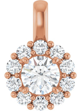 14K White Gold Natural Blue Sapphire & 1/2 CTW Natural Diamond Pendant