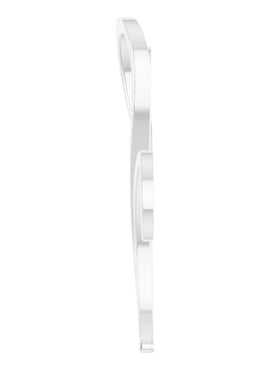 14K White Gold Freeform Pendant