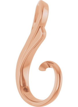 14K White Gold Freeform Slide Pendant