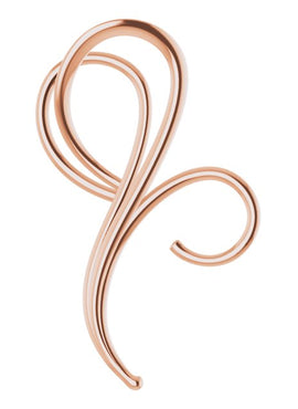 14K White Gold Freeform Pendant