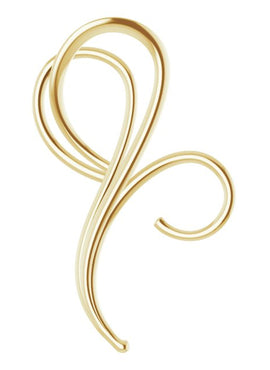14K White Gold Freeform Pendant