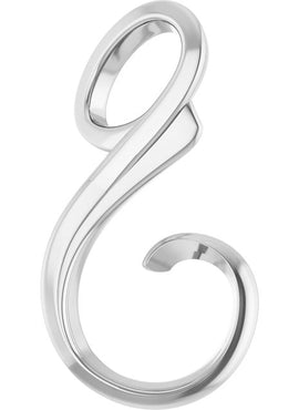 14K White Gold Freeform Slide Pendant