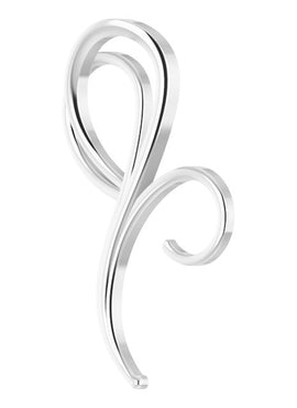 14K White Gold Freeform Pendant